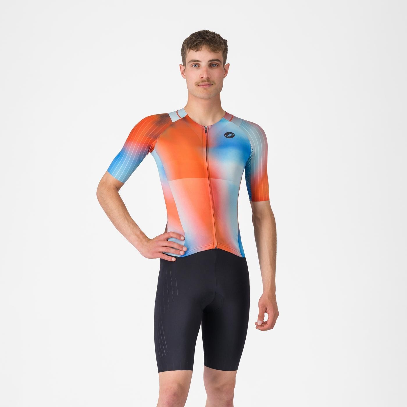 CASTELLI FREE SANREMO 3 SPEED SUIT PAPRIKA / WINTER SKY-BLACK